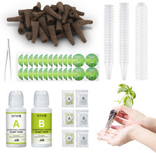 188pc Hydroponic Grow Kit Indoor Herb Garden Pods Sponges Baskets Nutrients