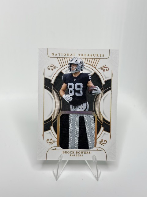25 National Treasures,Treasured Patches Brock Bowers #TP-BBS Holo 10/10 Book End