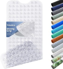 Non Slip Bathtub Mat 40 x 16 Inch, Extra Long Shower Mat with Drain Holes,
