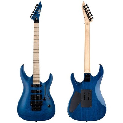 ESP LTD MH-203QM Electric Guitar w/Quilt Maple Top - See Thru Blue