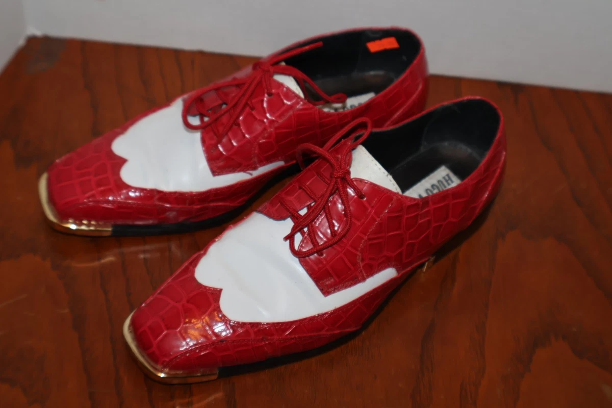 HUGO BOSS Leather Upper Red Dress Shoes for Men for sale | eBay display picture 1