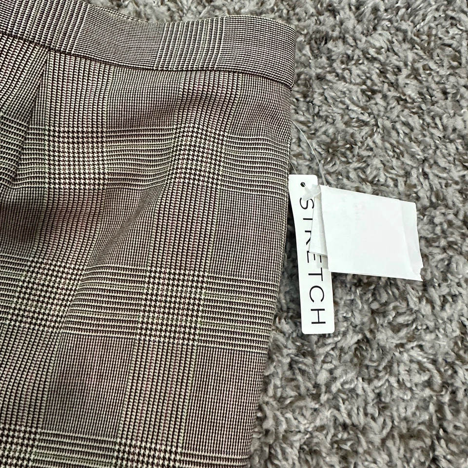 Valerie Stevens Mujer Plus 22W Marrón Cuadros 2 piezas Pantalón Blazer Pantalón Carrera Foto 4 de 4