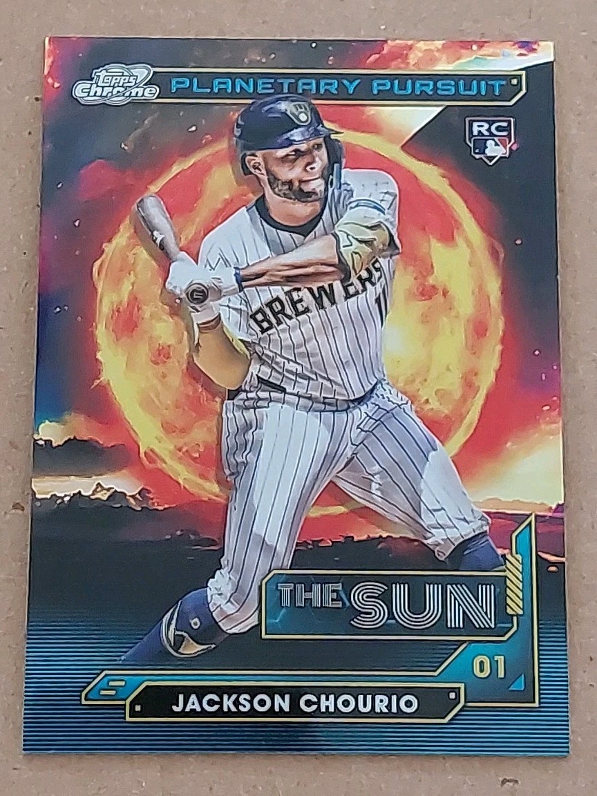 2024 Topps Cosmic Chrome Jackson Chourio Planetary Pursuit The Sun PPS-9 RC