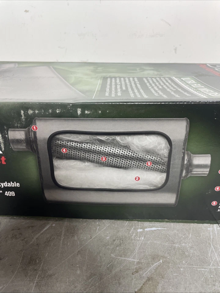 Dynomax 17219 Ultra Flo Welded Muffler 4.5" H X 9.75" W X 14" 2.5 In. In/Out - Image 4 of 4