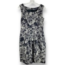 Banana Republic Black White Sheath Sleeveless Dress 12 Petite