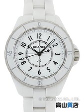CHANEL J12 White Ceramic 33mm H5698 Quartz Box Women's Watch Stainless Steel