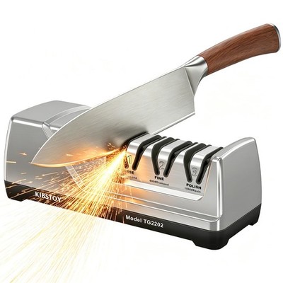 Knife Sharpener Electric, Professional 3-Stage 100% Diamond Sharpening System...