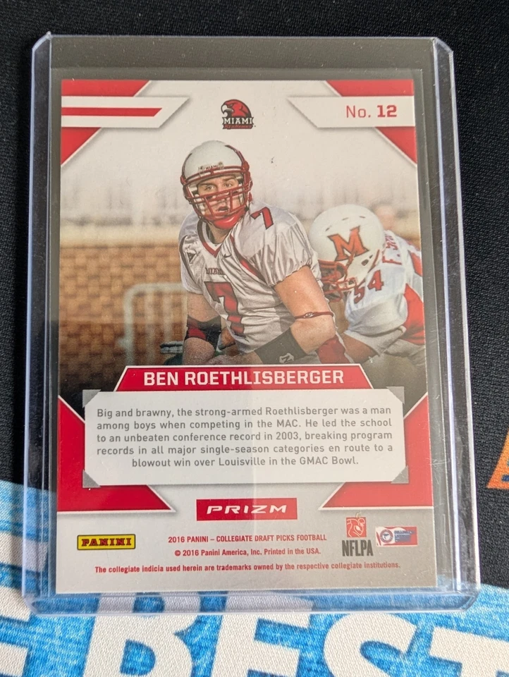 BEN ROETHLISBERGER 2016 Prizm Draft Stained Glass SP #12 - Image 2 of 2