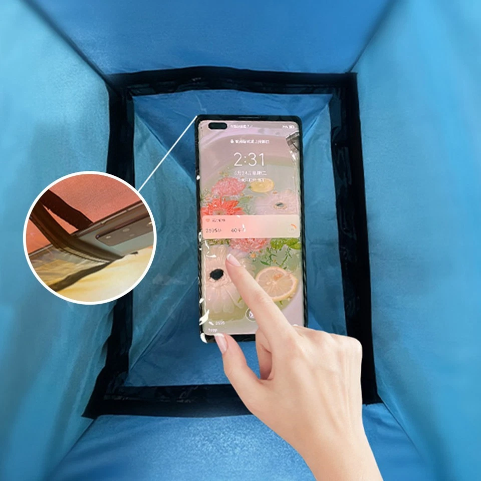 Rifugio da Campeggio Compatto 190T Panno Rivestito Argento Design Rete Doppio St - Immagine 4 di 4