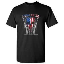2nd Amendment T-Shirt I PLEAD THE 2ND DEFEND OUR FREEDOM USA Gun RIGHTS NEW 2024