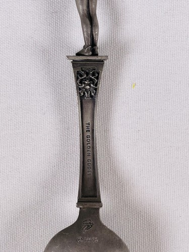 VTG 1979 Franklin Mint Brothers Grimm Pewter Fairy Tale Spoon The Golden Goose - Picture 7 of 11