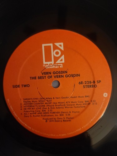 Vern Gosdin The Best Of Vinyl - Picture 7 of 11
