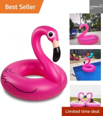 Flamingo Schwimmring für Erwachsene 118cm - Perfektes Geschenk für Pool-Partys