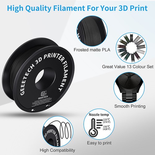Geeetech Matte PLA Filament 1.75mm 1KG/roll Frosted 3D Printer Consumables AU - Picture 2 of 22