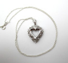 Kay Jeweler's Sterling Silver 35 Diamond Heart Pendant Necklace 18"in Box [N125] — photo 6