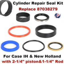 Replace 87038279 For Case-IH & New Holland Seal Kit (2-1/4" bore & 1-1/4" Rod)