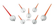 Speedometer Gauge Cluster Needle Set Satin With Red Pointer Custom Gm 2003-2013
