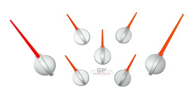 Speedometer Gauge Cluster Needle Set Satin with Red Pointer Custom GM 2003-2013