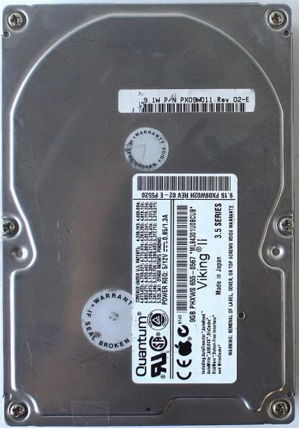 QUANTUM 9.1GB SCSI, PX09W02H REV 02-E P5520, PX09W011, PHXWS 655-0567 VIKING II - Image 3 of 3