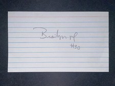 2020 CUBS: Brailyn Marquez, SIGNED 3x5 Card