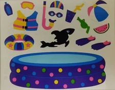 2  Sheets Mrs Grossman's  SWIMMING GEAR  Stickers Vintage Discontinued