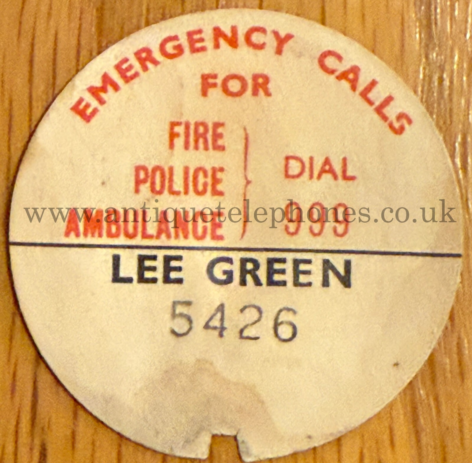 Genuine GPO telephone dial label LEE GREEN 5426 DD | eBay UK