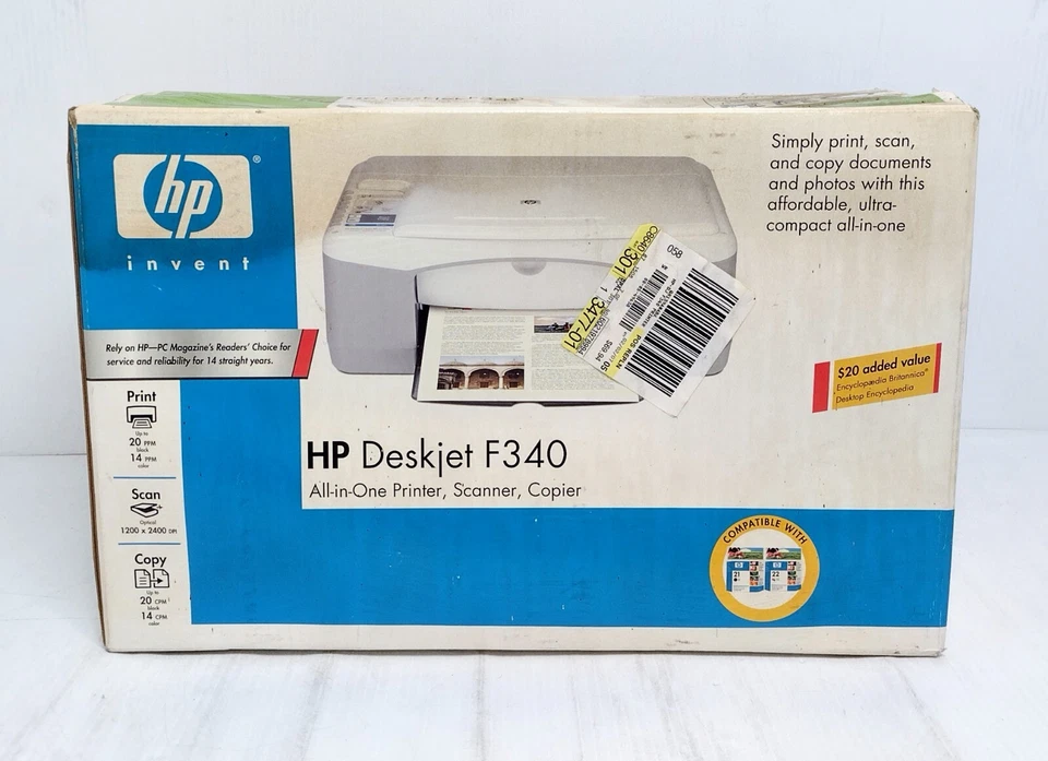 HP Deskjet F340 All-in-One Printer/Scanner/Copier , NEW Sealed  - Image 4 of 4