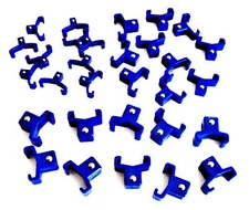 30 GOLIATH INDUSTRIAL ABS 1/4, 3/8, 1/2" BLUE REPLACEMENT SOCKET RACK RAIL CLIPS