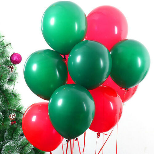 Assortiti Palloncini Babbo Natale Rosso Verde Latex Decorazioni Pupazzo di Neve - Afbeelding 1 van 12
