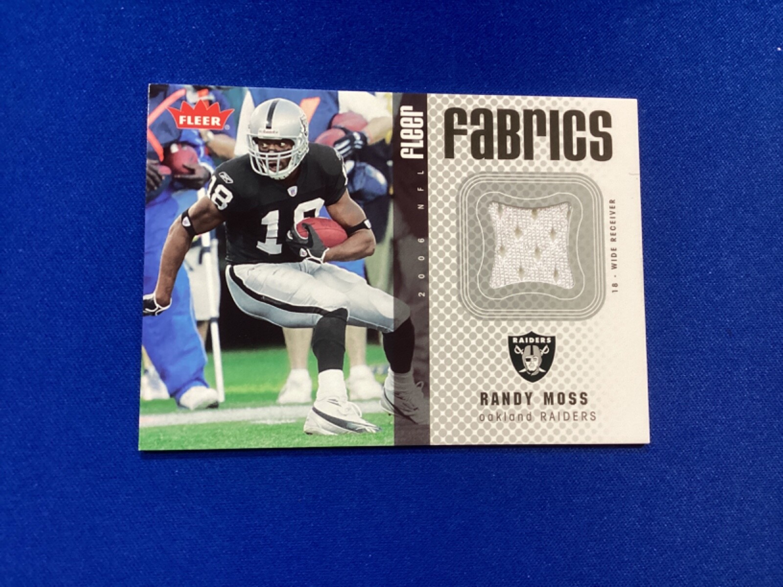 2006 Fleer Fabrics Game Used Jersey #FFRM Randy Moss view 1