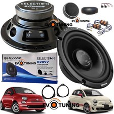 Kit 4 Casse Altoparanti Phonocar Anteriori per Fiat 500 Abarth 180W