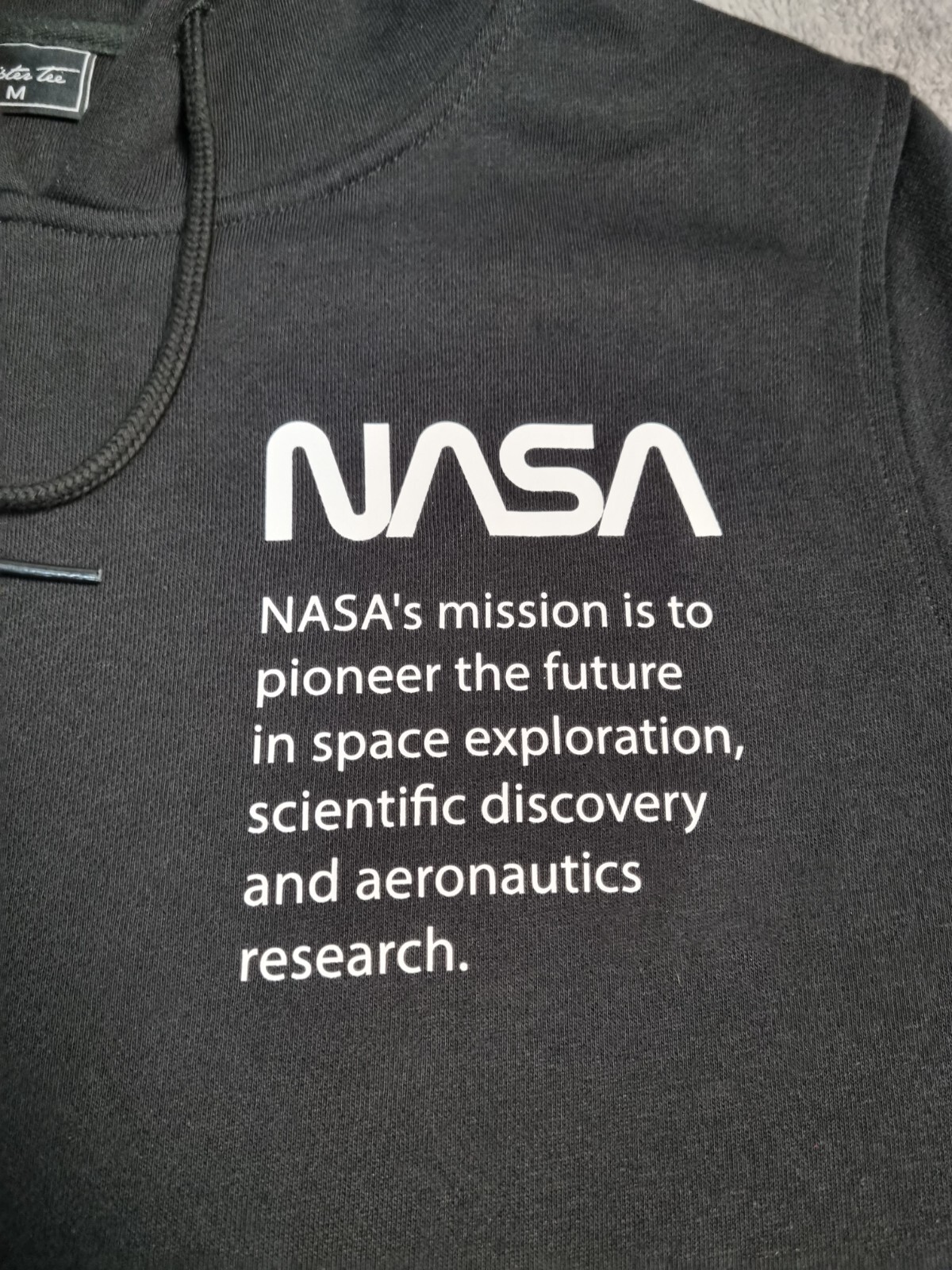 Mister Tee Hoodie NASA Definition black Size M