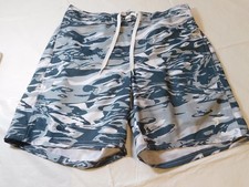 Reel Legends Mens Board Shorts swim UPF50 Moisture Wicking XXL Aqua Camo Gray