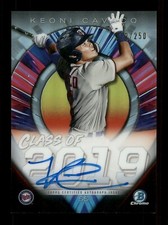 2019 BOWMAN CHROME KEONI CAVACO CLASS OF 2019 REFRACTOR AUTO /250 TWINS