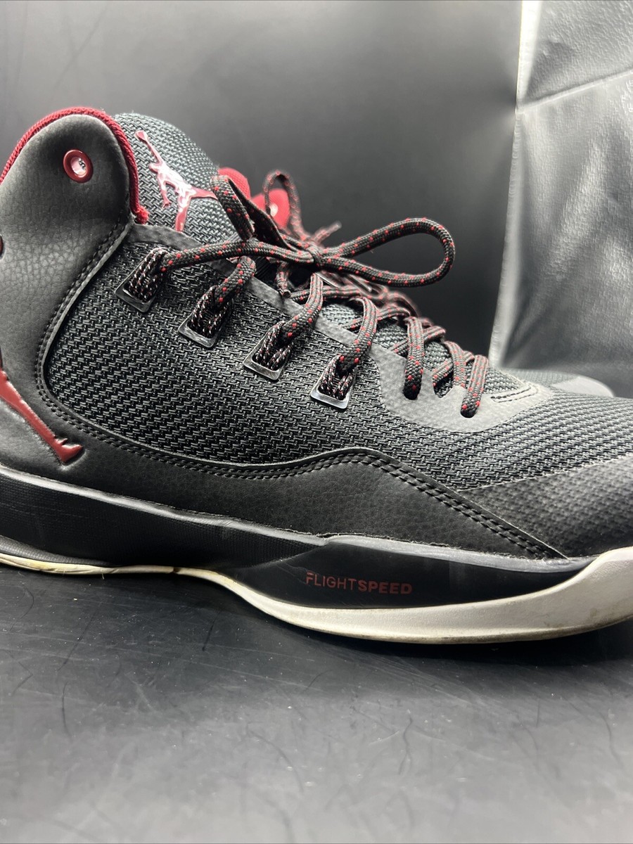 Nike Air Jordan Rising High 2 Black/Gym Red White 844065-001 Sz 11