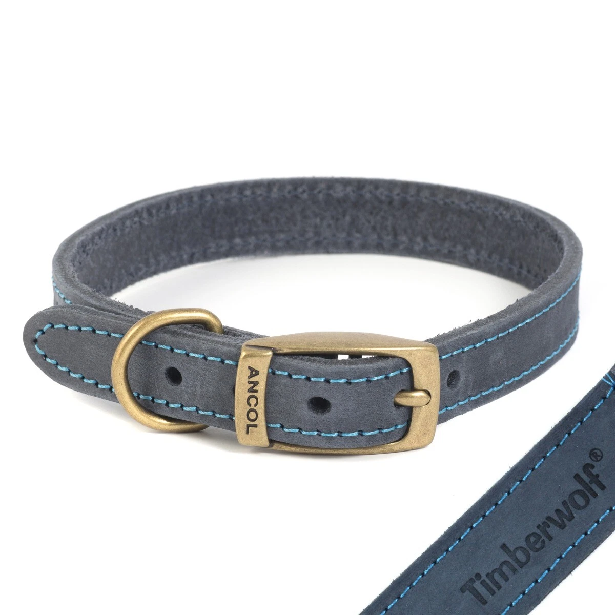 Flat leather dog clearance collar