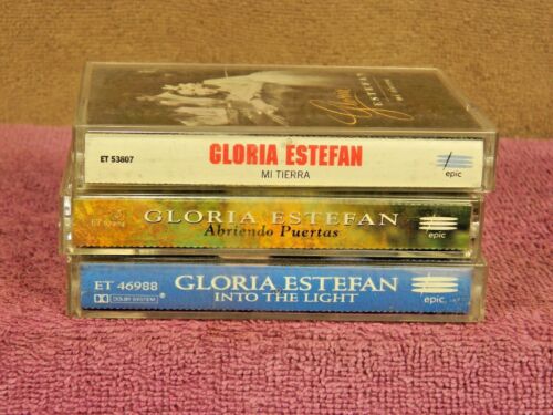 GLORIA ESTEFAN 3 PREOWNED CASSETTE TAPES ORIGINAL RECORDING IN ORIGINAL BOX - Picture 2 of 7