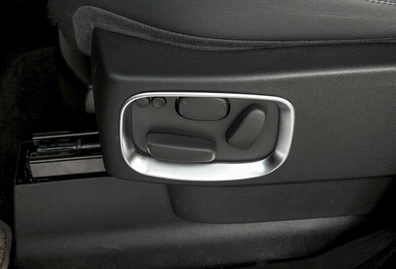 Fit For Range Rover Sport 2010-2013 Silver ABS Seat Button Handle Frame Trim 2pc