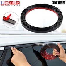 Car Side Door Black Chrome Strip Bumper Protector Trim Tape Sticker Accessories