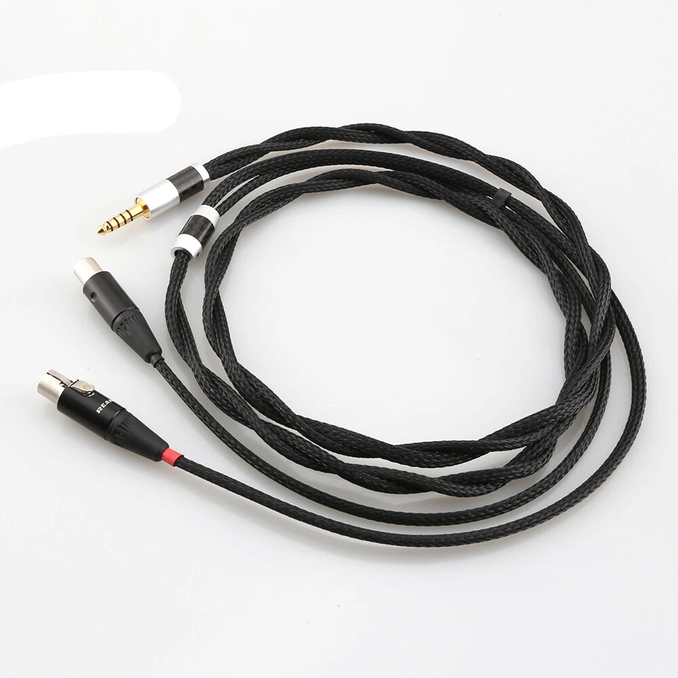 Optional Plug to 4pin Mini XLR Silver Plated Headphone Upgrade Cable for Audeze - Image 4 of 4