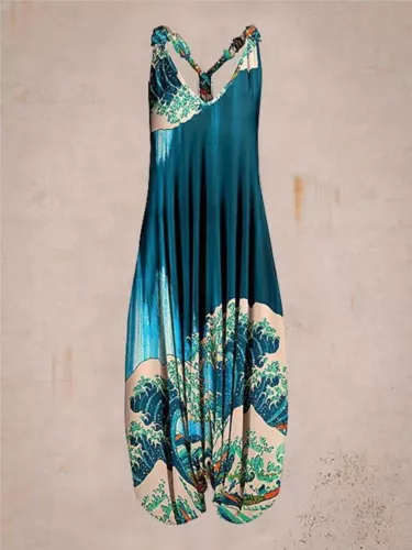 Women's Vintage Sleeveless Jumpsuit Wide Leg Jumpsuit One Piece Harem Pants *//1 - Bild 36 von 44