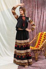 Women Ethnic Cotton Printed Kurta  Skirt Set for Women  Girl's