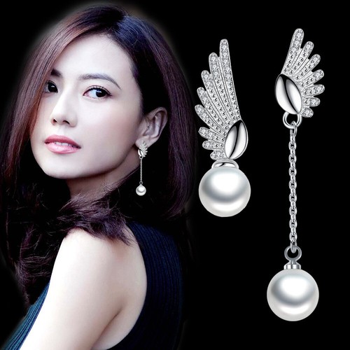 Angel Wing & Shell Pearl Dangle Charm - 925 Sterling Silver Bead For DIY Bracelets & Necklaces - View #9