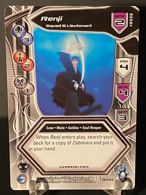 Bleach TCG Score Entertainment Premiere 1st Edition Renji Squad 6 Lieutenant