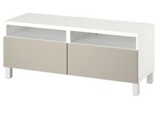 Ikea Besta tv until with drawers - white/ beige 