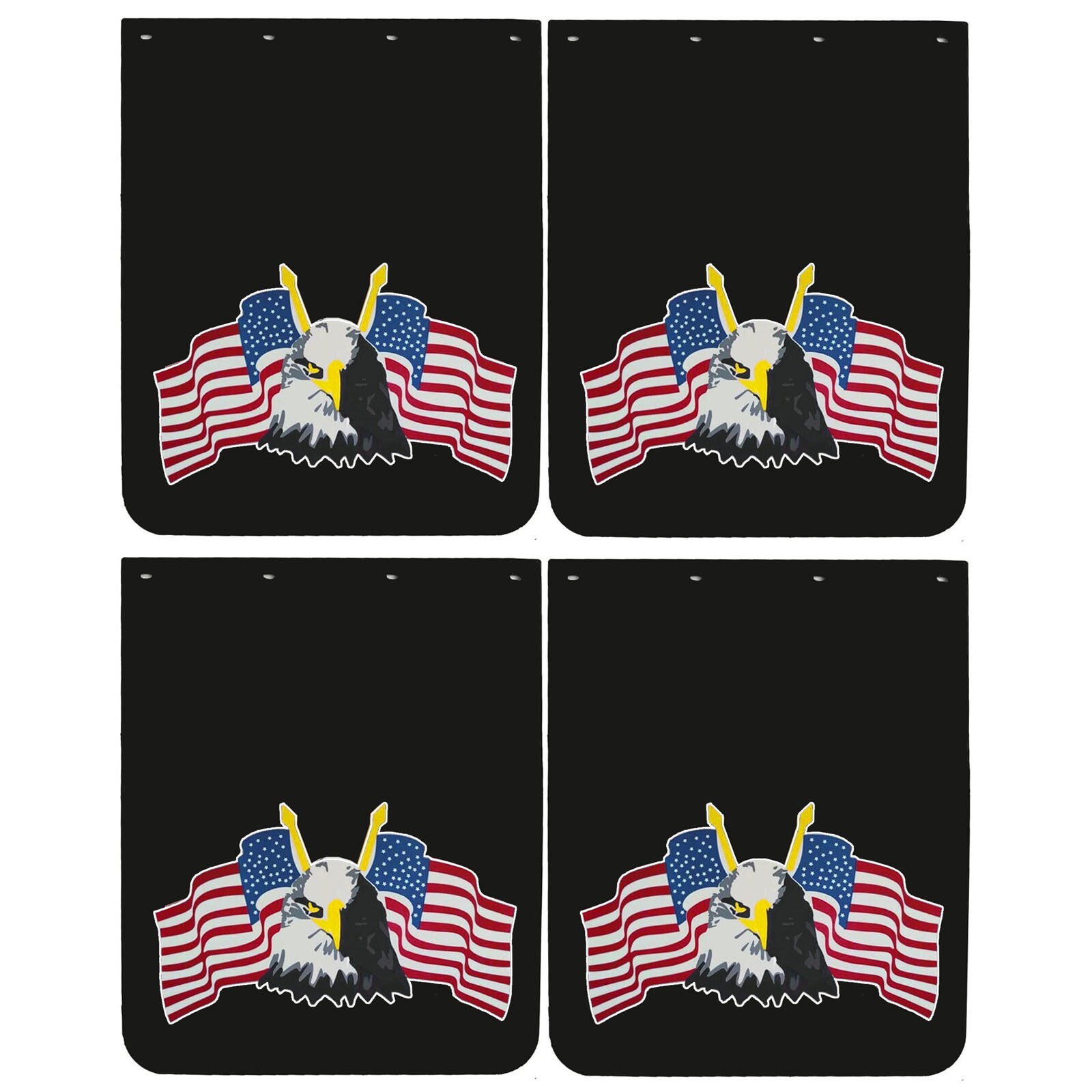 24x30 Black PVC Polymer Semi Truck Mud Flaps 2-Pair