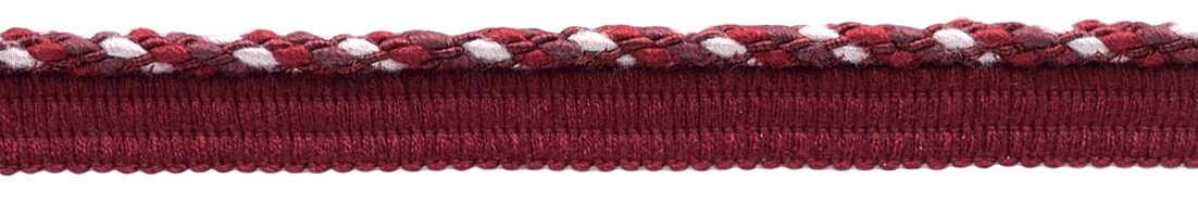 Twisted Rope Cord with Lip, Color# VL01 - Holly Red [Sold By The Yard]
