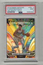GIANNIS ANTETOKOUNMPO 2018-19 TOTALLY CERTIFIED THE MIGHTY GOLD #/10 8/10 PSA 9
