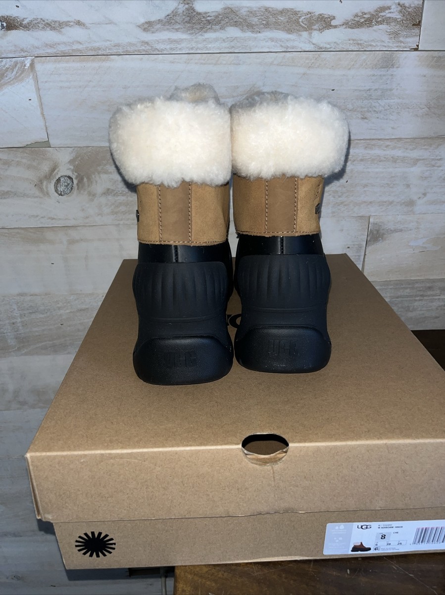 UGG ADIROAM HIKER WOMEN WINTER BOOTS LEATHER - CHESTNUT - US size