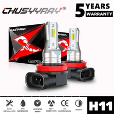 H11 LED Headlight Super Bright Bulbs Kit White 6000K 5000LM High/Low Beam